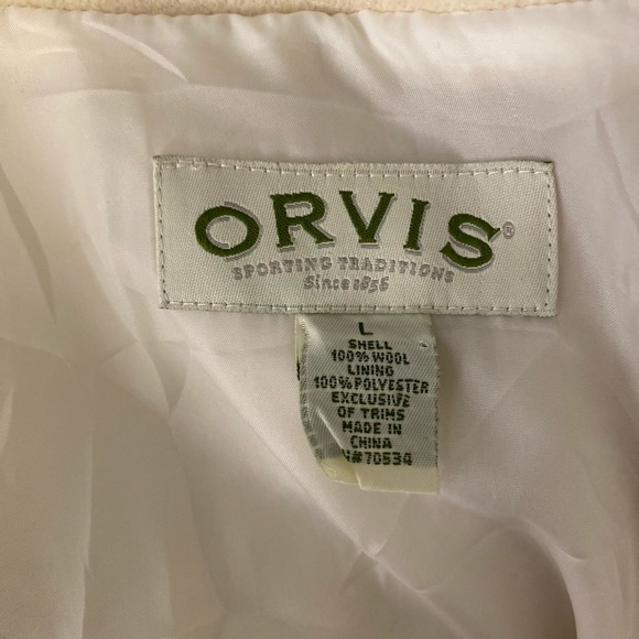 Orvis Women’s White 100% Wool Button up coat - Picture 4 of 5
